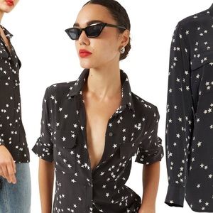 Equipment starry night silk shirt